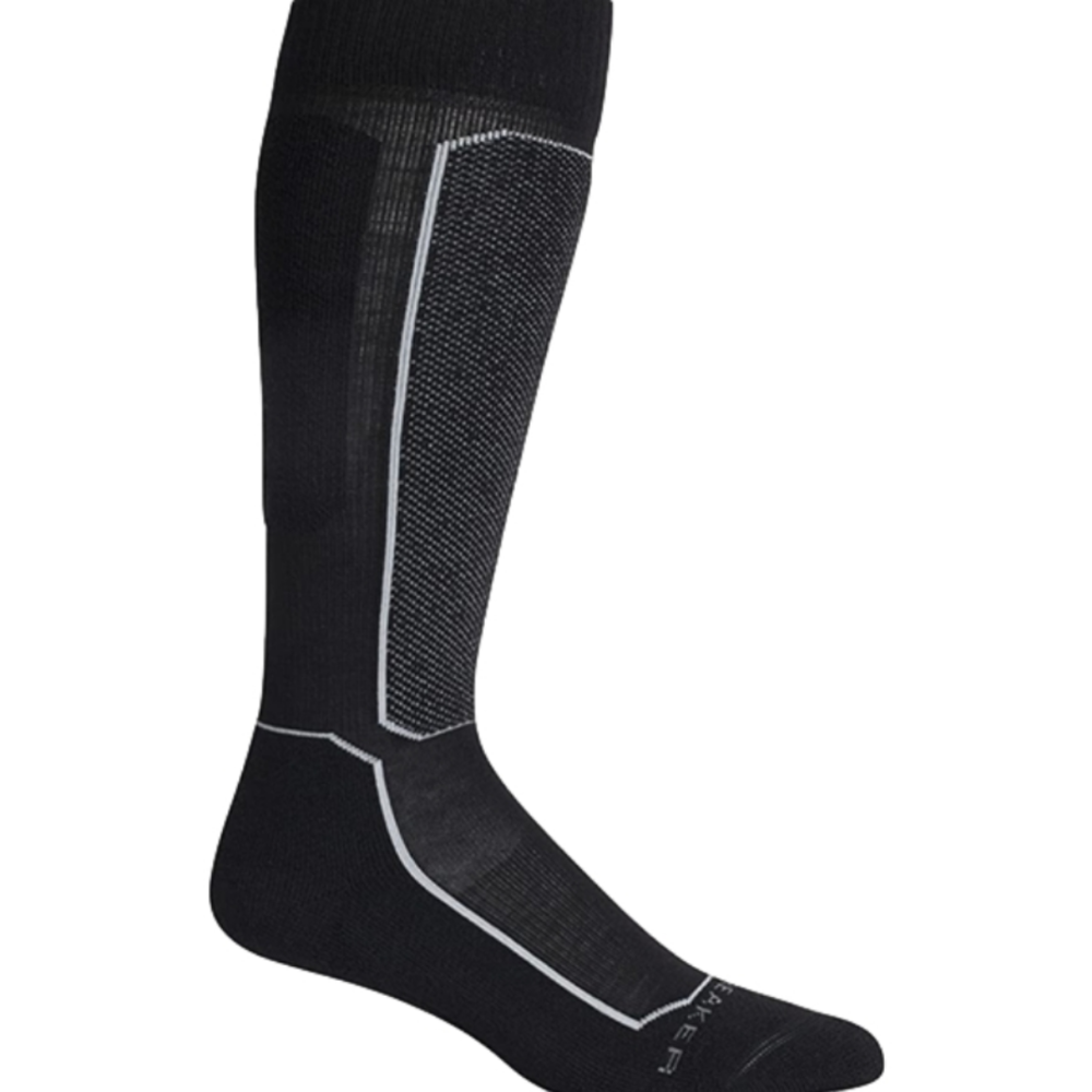 Ice Breaker Merino Wool Ski Socks Black Over The Calf Womens Small
